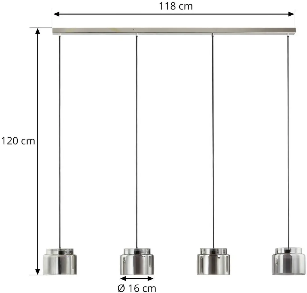 Lucande Hanglamp 4-Lichts GX53