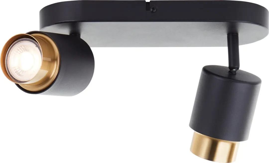 Brilliant Covelo Plafondspot GU10 2x5W - 3000K - Zwart/Goud