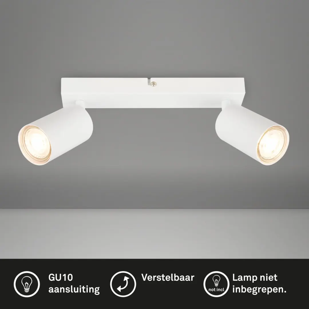 Briloner Tib 2172026 Plafondspot - 2x9W - Wit
