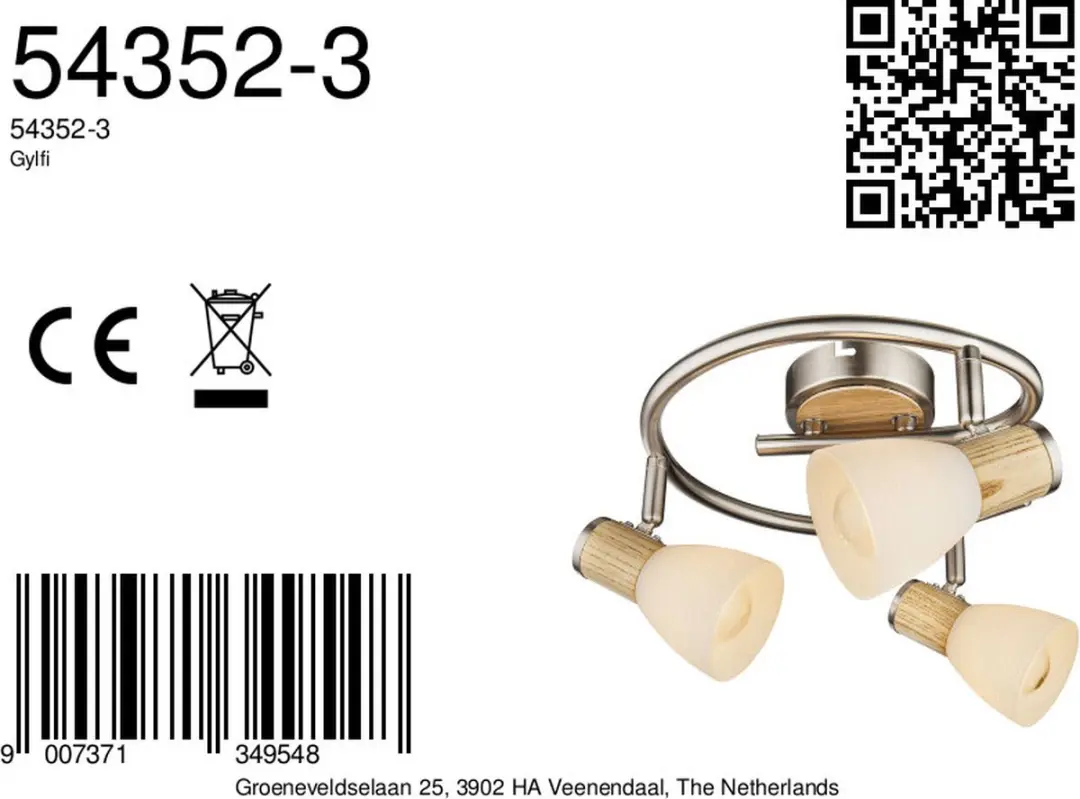 Globo Gylfi Spot 3x E14 Nikkel - Ø25cm