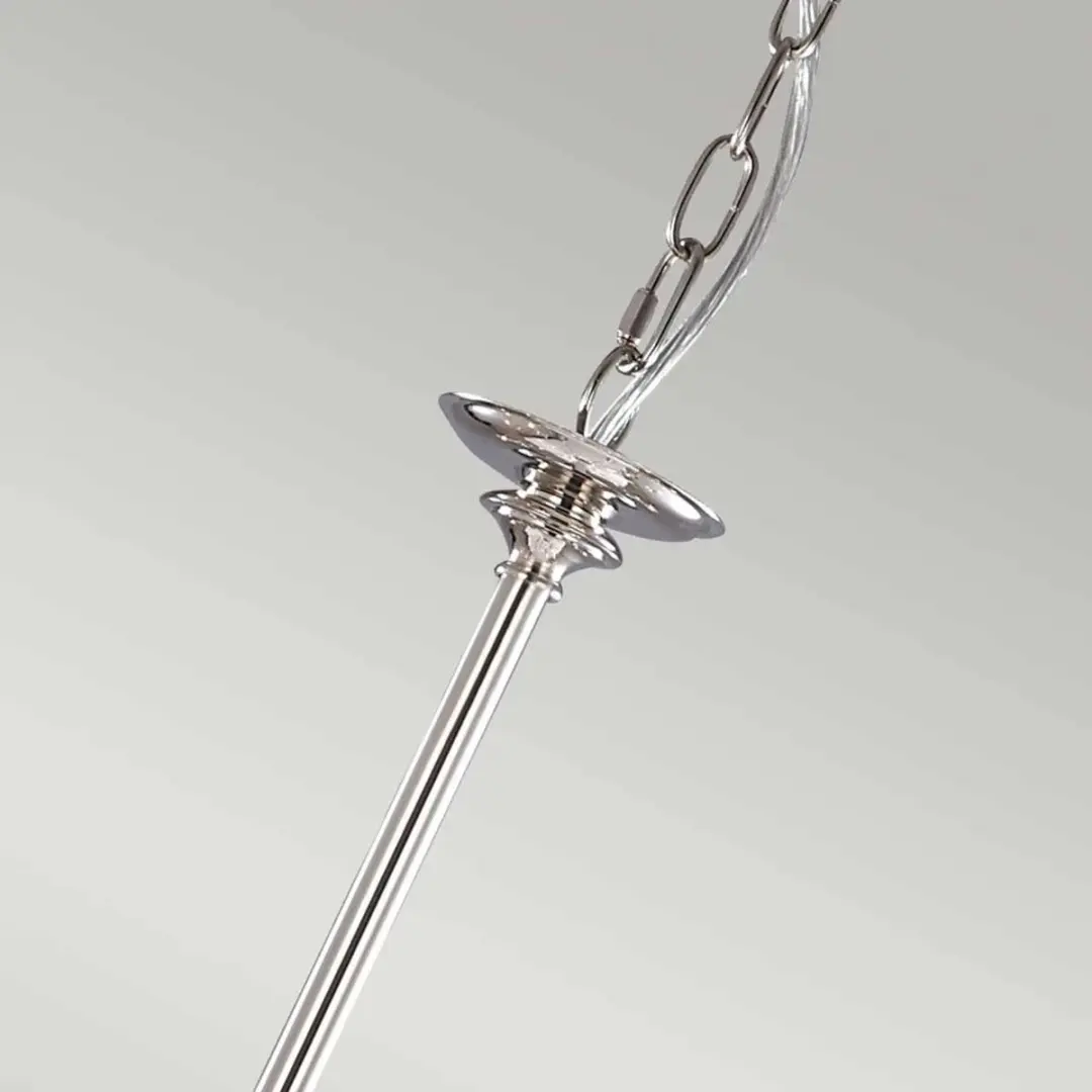 Elstead LED Kroonluchter 9x E14 60W - Polished Nickel