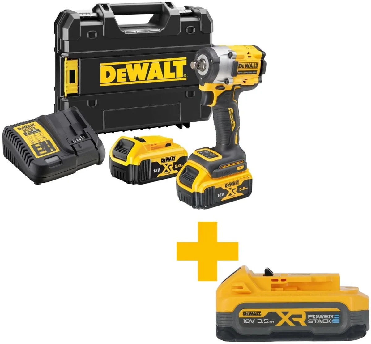 DeWalt DCF921P2T Accu Slagmoersleutel 18V XR - 2x 5.0Ah