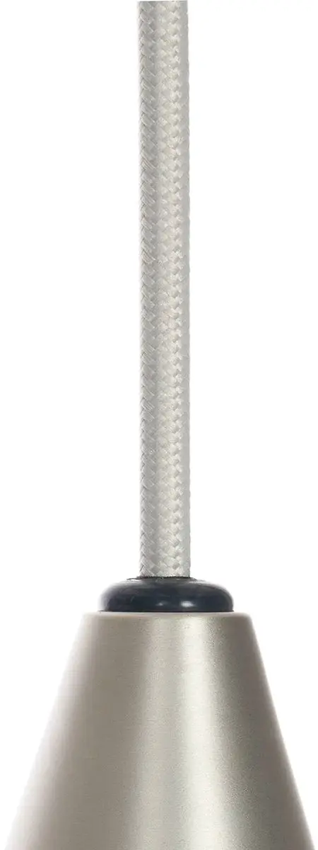 Lucande Hanglamp 3-lichts Glas Staal - 25cm - E27 - Wit Mat Nikkel