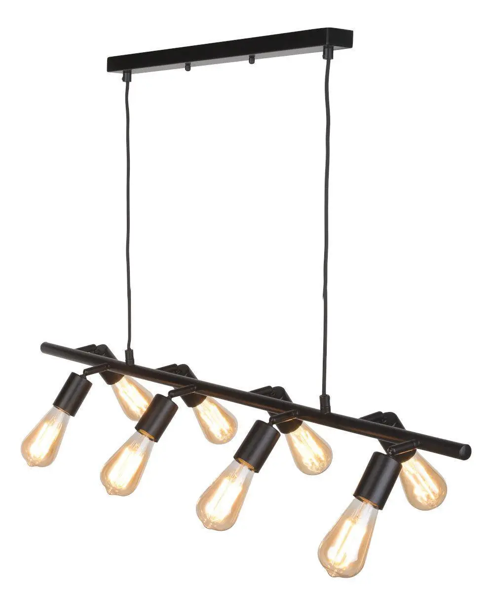 it's about RoMi Hanglamp Miami - 8 Lichtpunten - Zwart