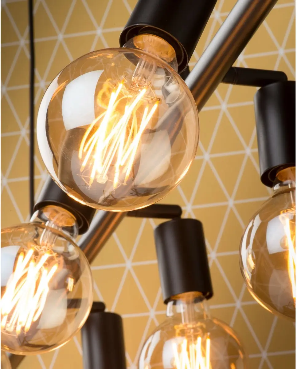 it's about RoMi Hanglamp Miami - 8 Lichtpunten - Zwart