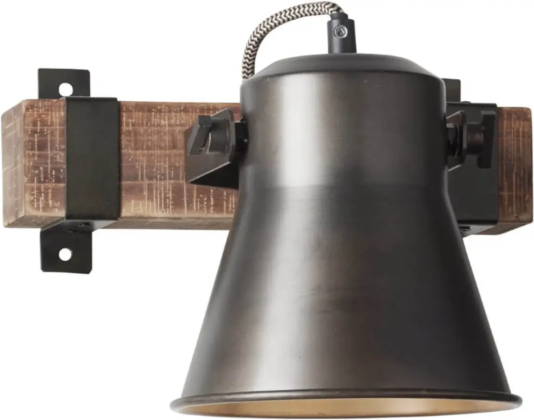Brilliant Decca Wandspot A60 E27 10W - Zwart