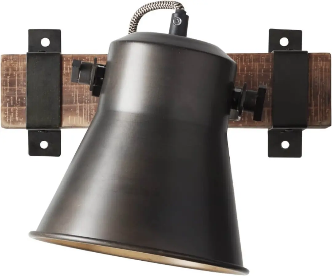 Brilliant Decca Wandspot A60 E27 10W - Zwart - afbeelding 6 van 6