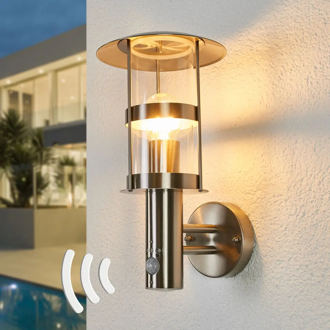 Lindby Wandlamp Buiten Roestvrij Staal 1 Licht E27