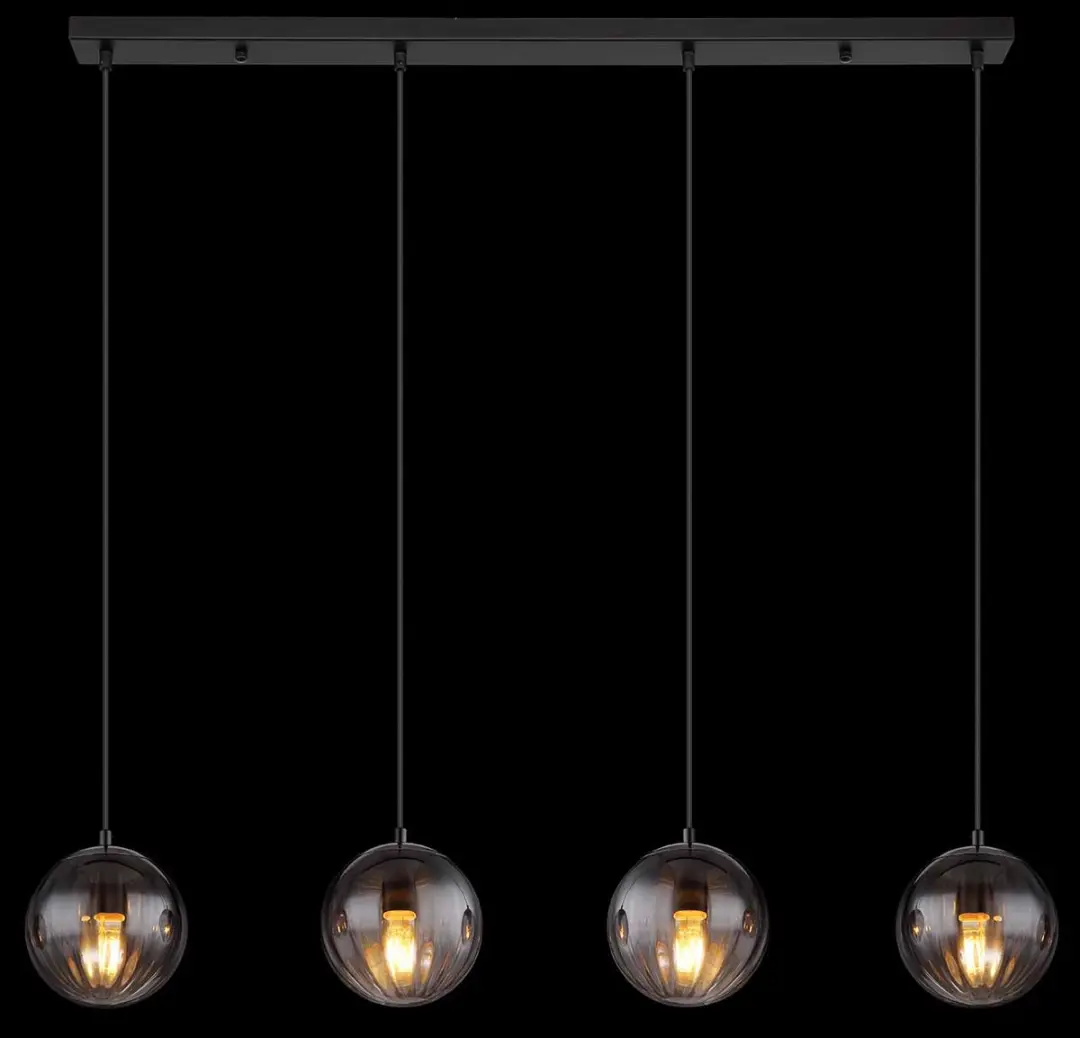 Globo Dallerta Hanglamp 4xE27 - Zwart - Ø17cm