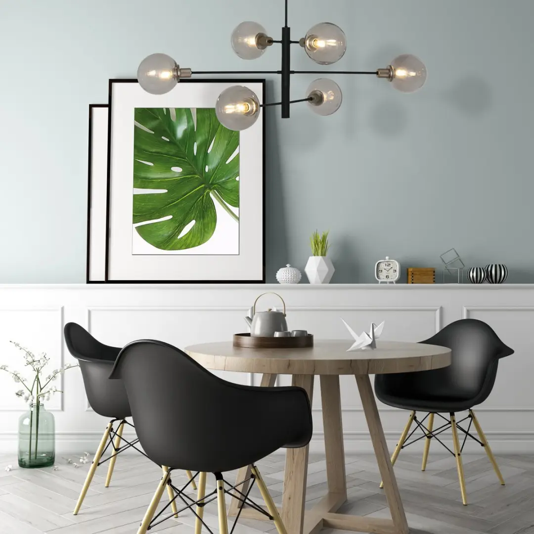 Steinhauer Constellation 2709ZW Hanglamp - 6 Lichtpunten - 105-135cm - Zwart