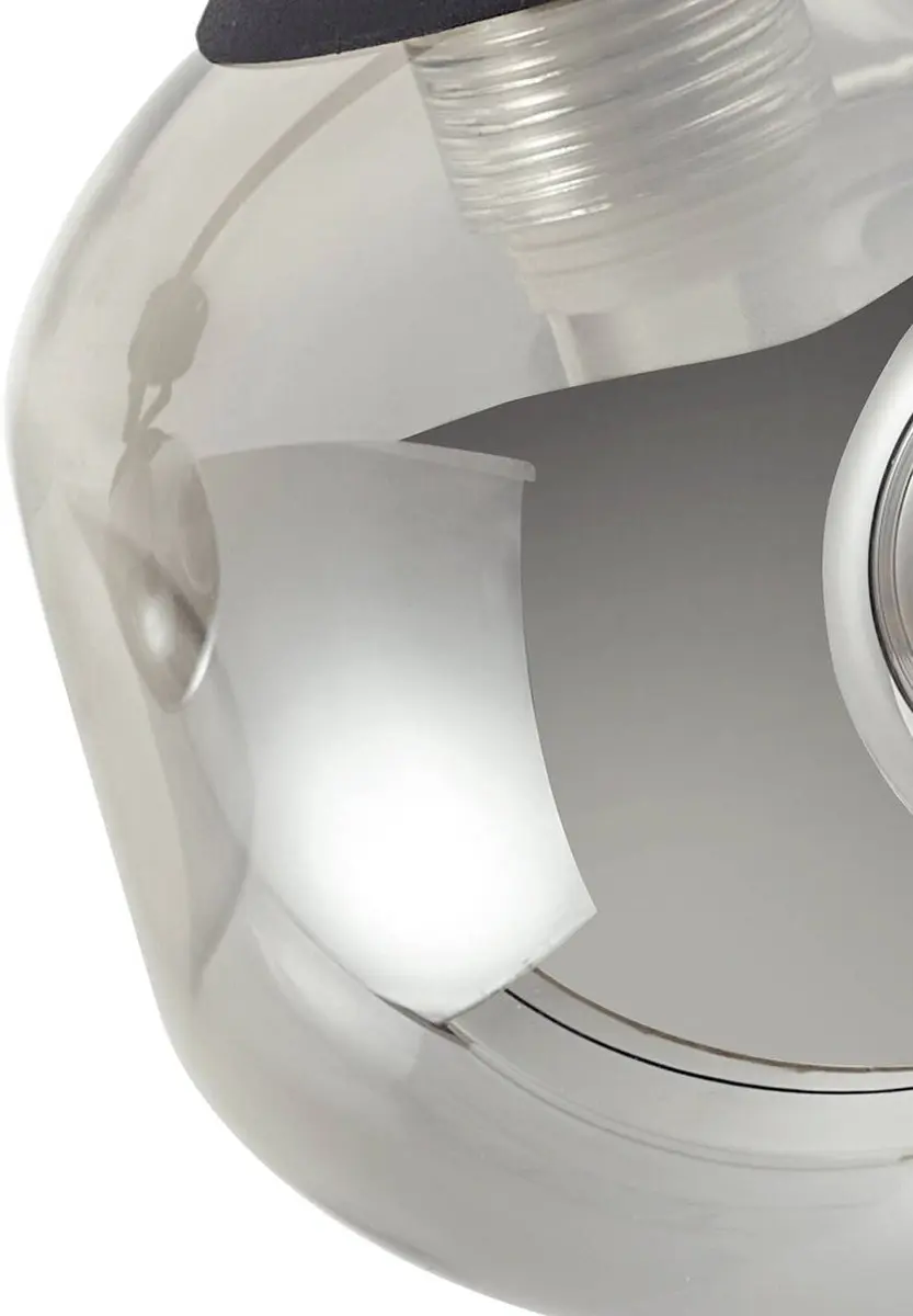 Lindby Plafondlamp 4-Lichts Glas G9 - Grijs/Zwart