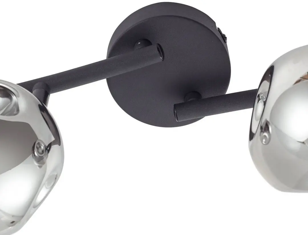 Lindby Plafondlamp 4-Lichts Glas G9 - Grijs/Zwart