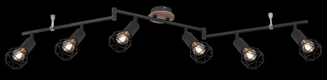 Globo Xara I Opbouwspot E14 - 6 Stuks - Ø8cm - Zwart