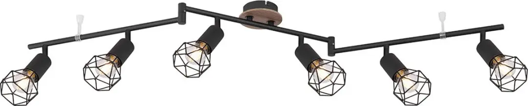 Globo Xara I Opbouwspot E14 - 6 Stuks - Ø8cm - Zwart