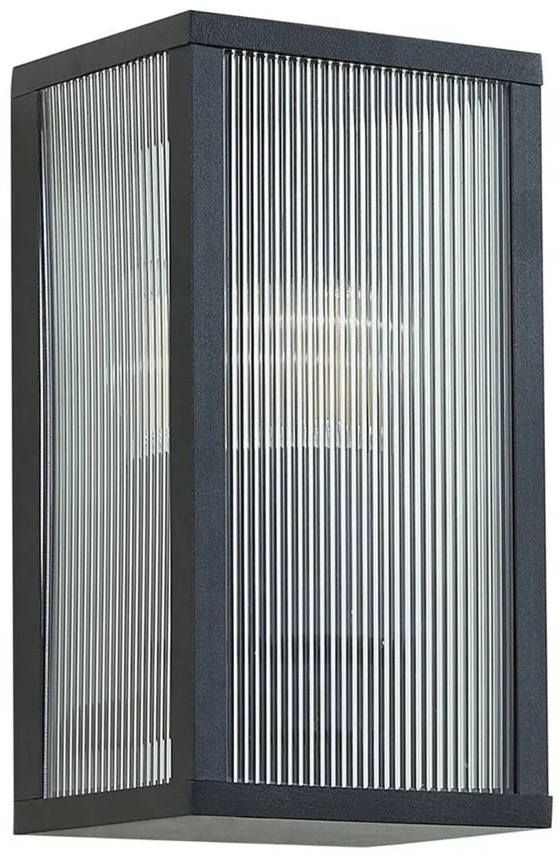 Lindby Wandlamp Buiten Aluminium 1 Licht E27 - Antraciet/Transparant