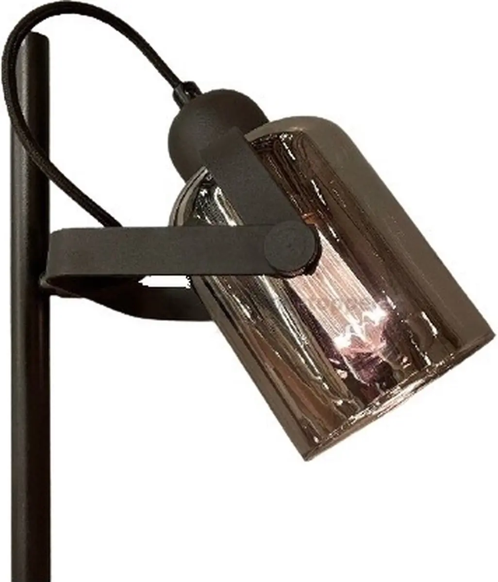 Freelight Fumoso Vloerlamp - Zwart Smoke Glas 25W