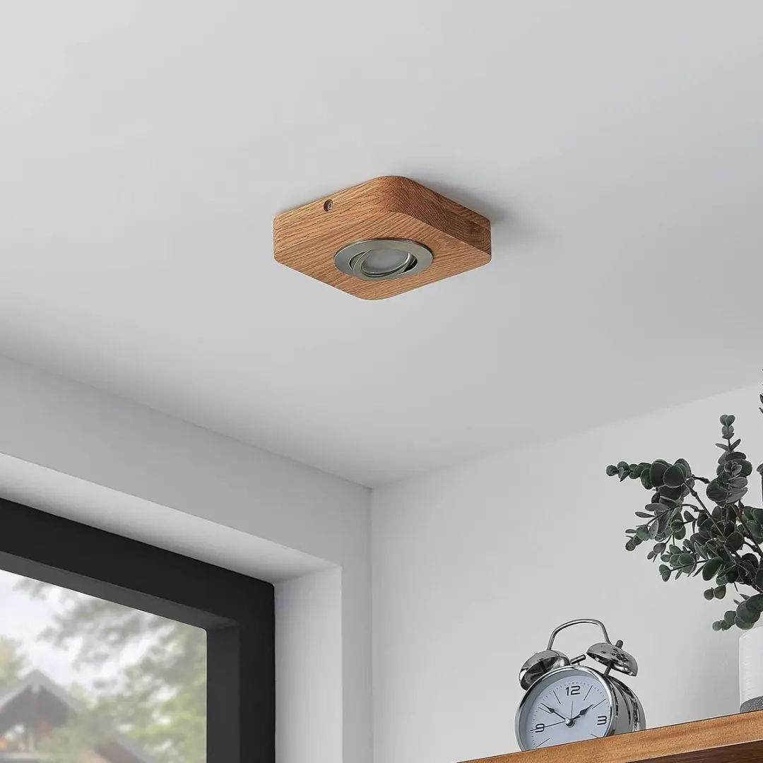Lindby Plafondlamp Eikenhout 1 Licht - 4.2W