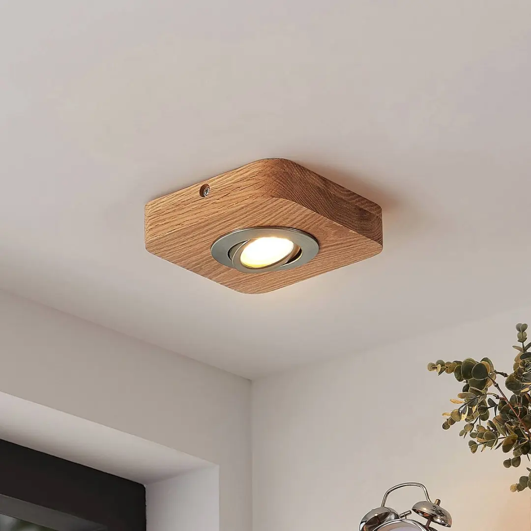 Lindby Plafondlamp Eikenhout 1 Licht - 4.2W
