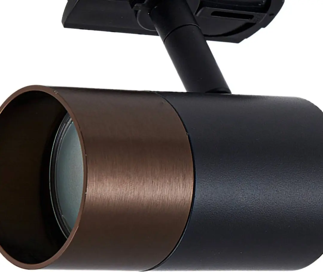 Lindby 1-fase Railverlichting GU10 - 1 Lichtpunt - Zwart/Koffiebruin Metallic