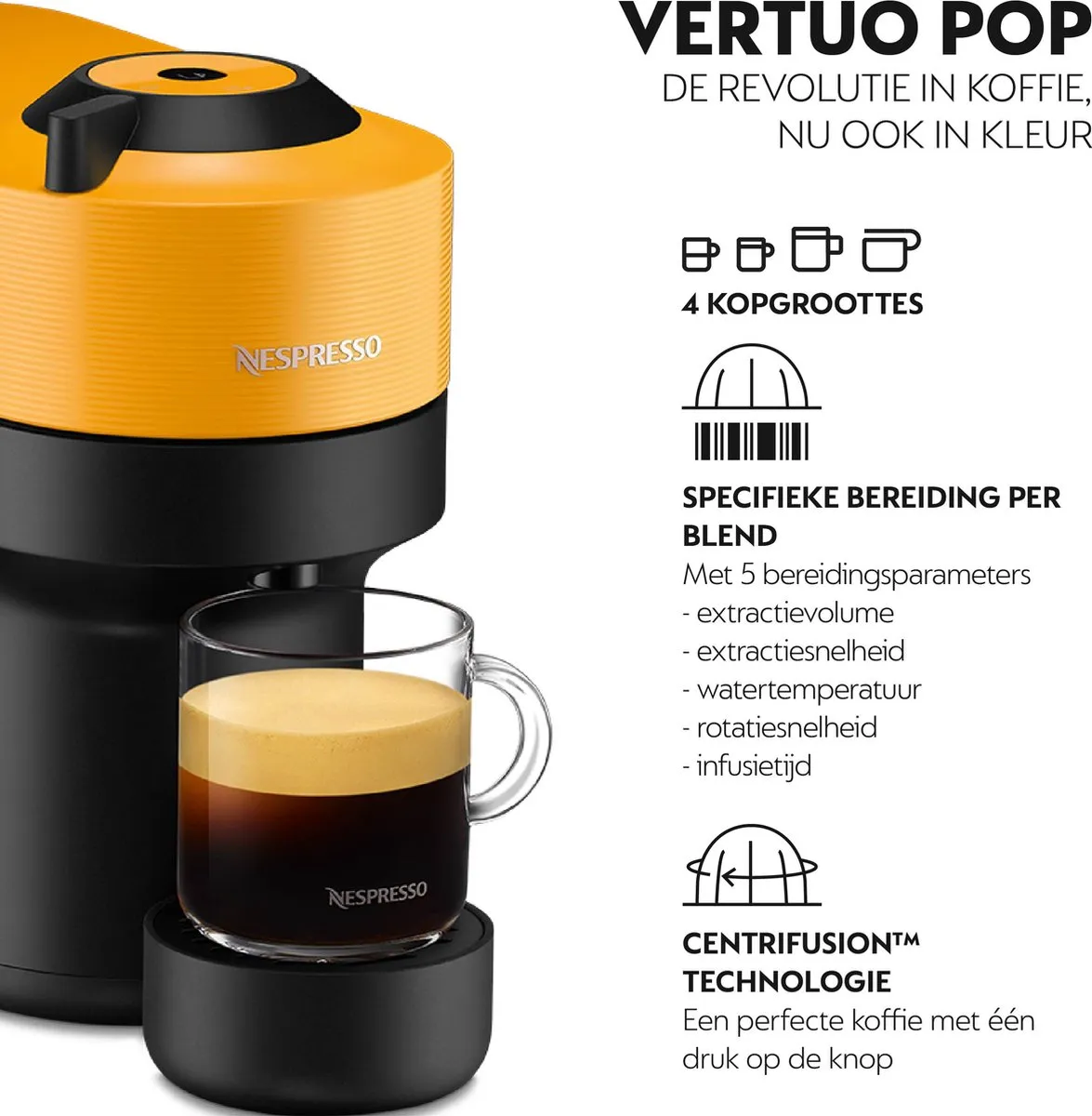 Nespresso - Magimix - Vertuo POP - Geel