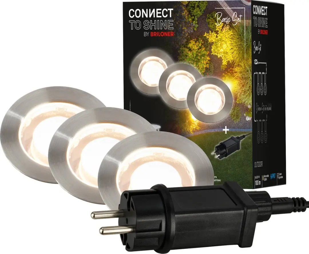 Briloner LED Grondspot Set 3 Stuks