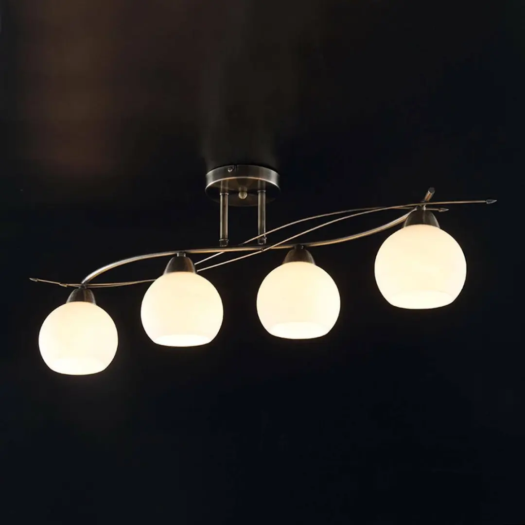 Lindby Plafondlamp 4-Lichts Glas Metaal