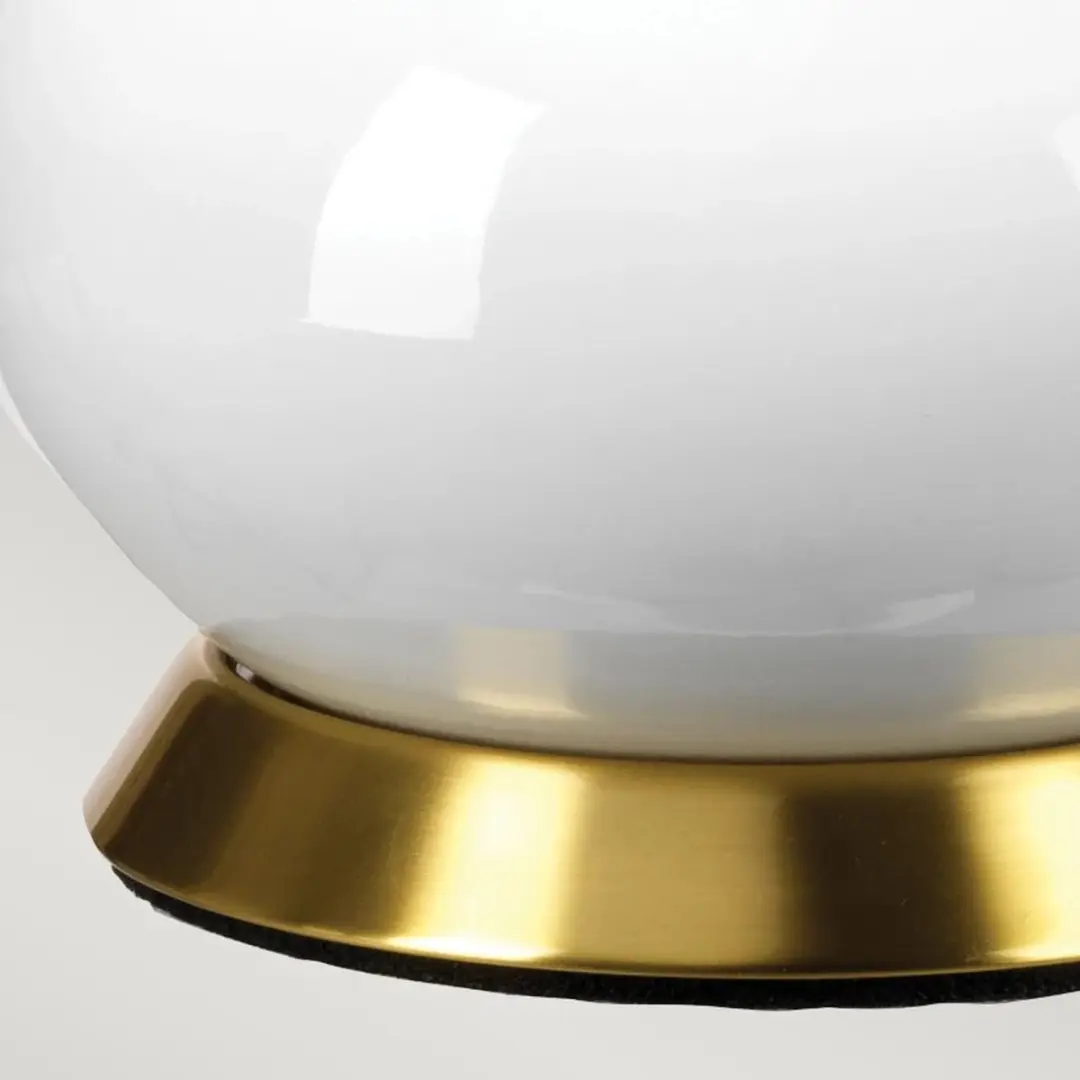 Elstead LED Tafellamp MILO - 1x E27 60W - Aged Brass/Wit/Orange - afbeelding 6 van 6
