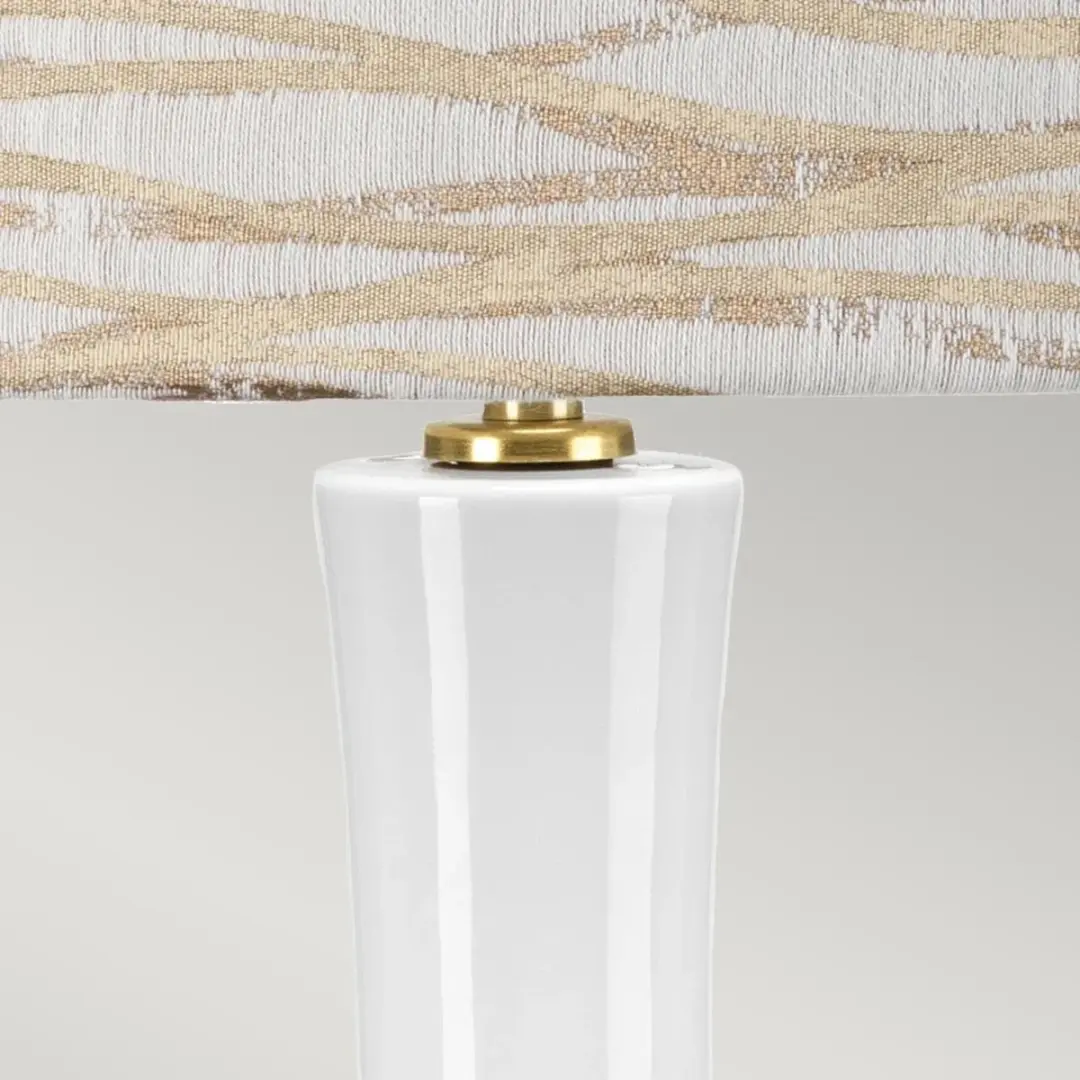Elstead LED Tafellamp MILO - 1x E27 60W - Aged Brass/Wit/Orange