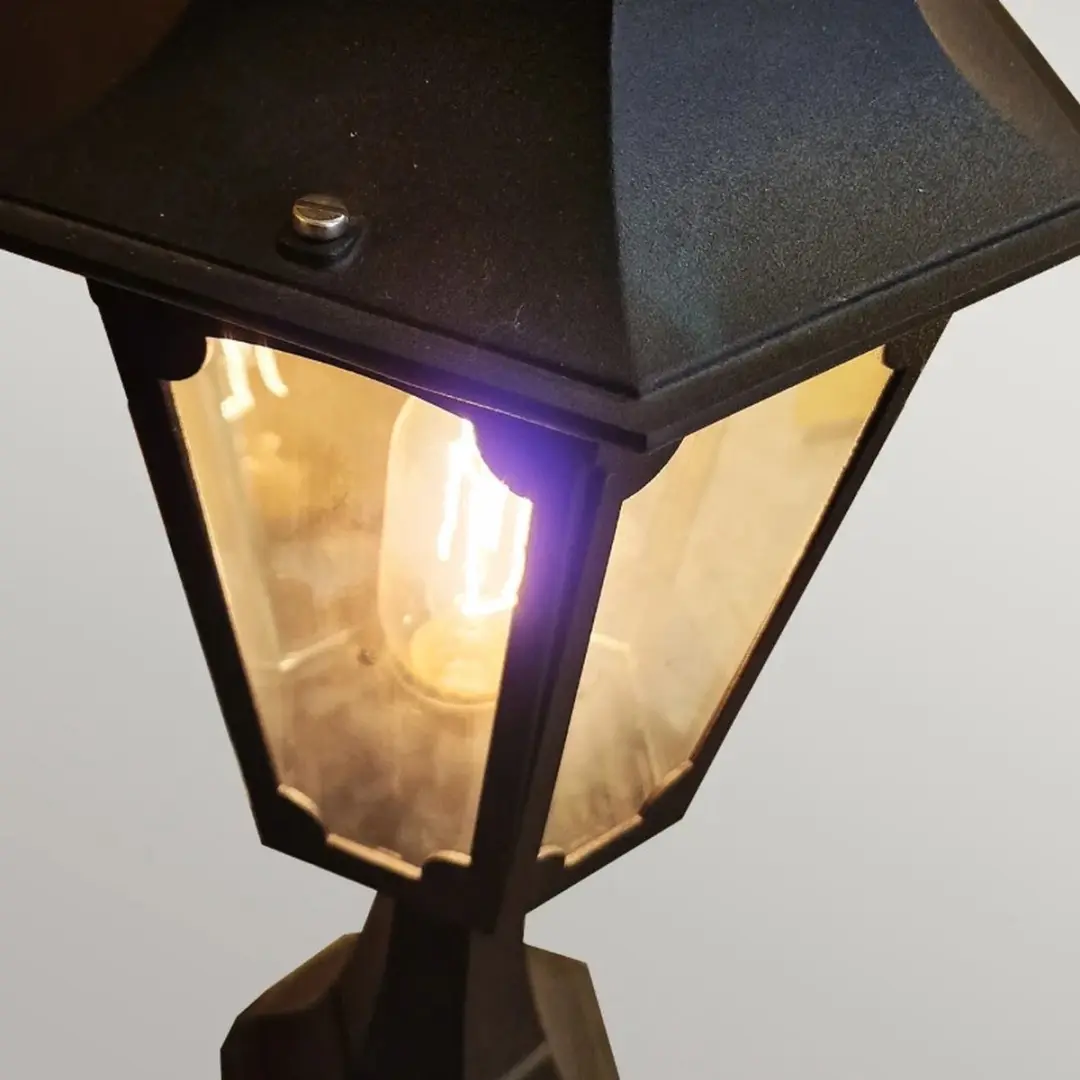 Elstead Mini LED Tuin Pilaar Chapel E27 - 60W - Zwart
