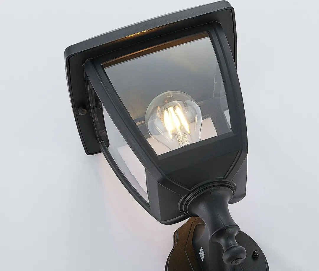 Lindby Wandlamp Buiten 1 Licht E27 - 31,1cm - Zwart