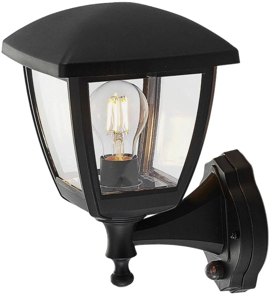 Lindby Wandlamp Buiten 1 Licht E27 - 31,1cm - Zwart