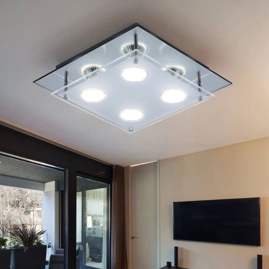 Globo Plafondlamp 4x12W 1000lm 3000K - Zilver