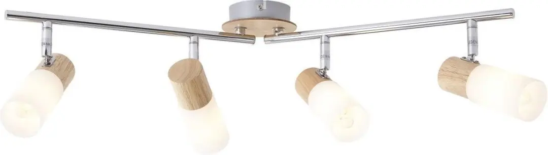 Brilliant BABSAN Plafondspot 4-delig - Bruin/Chroom