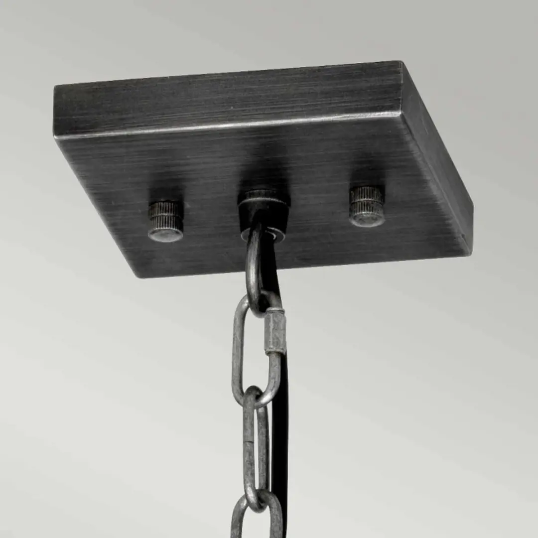 Elstead Lighting Louvre LED Hanglamp - E27 60W - Dimbaar - Painted Gunmetal