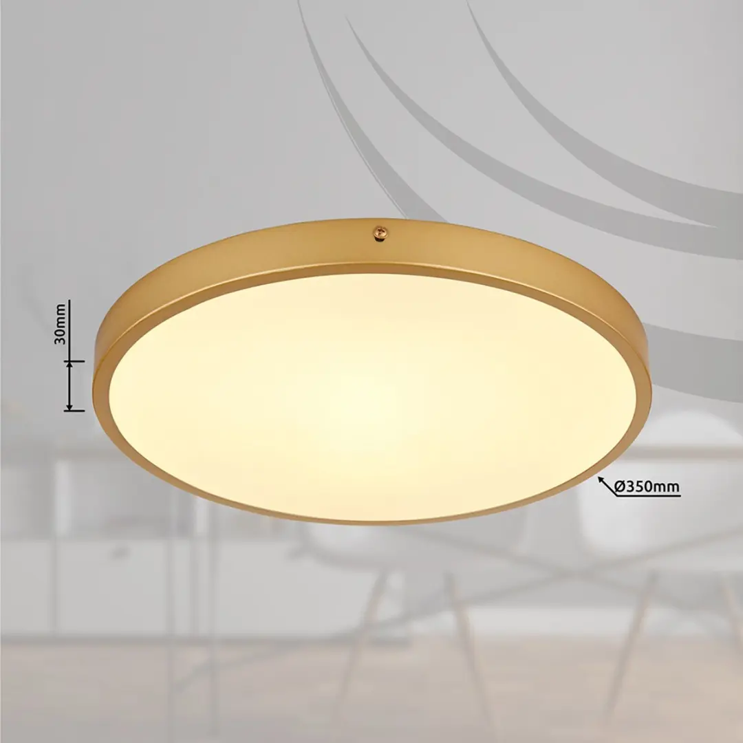 Globo LED Plafondlamp 22W 1800lm Warm Wit - Ø35cm Messing