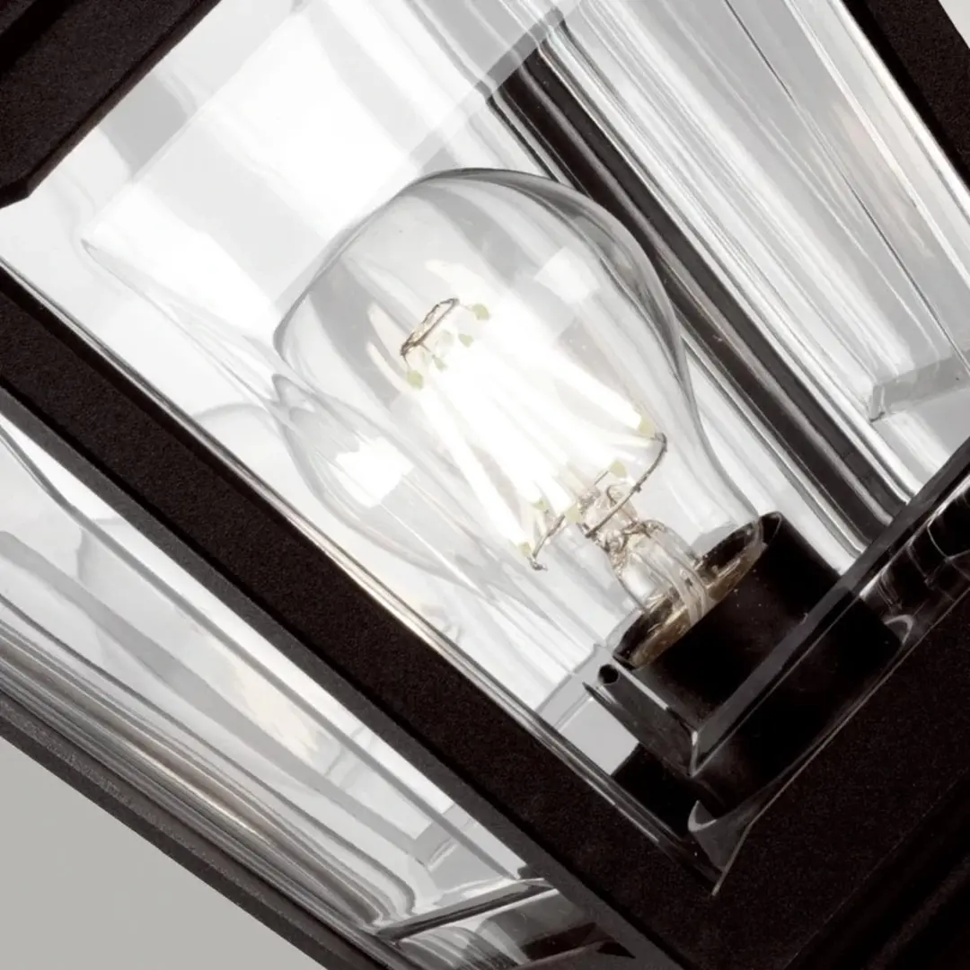 Elstead Mini LED Tuin Pilaar Kerry E27 60W - IP44 Zwart