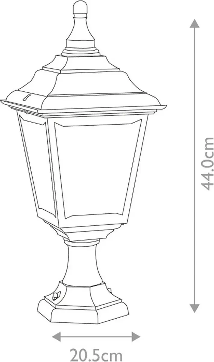 Elstead Mini LED Tuin Pilaar Kerry E27 60W - IP44 Zwart