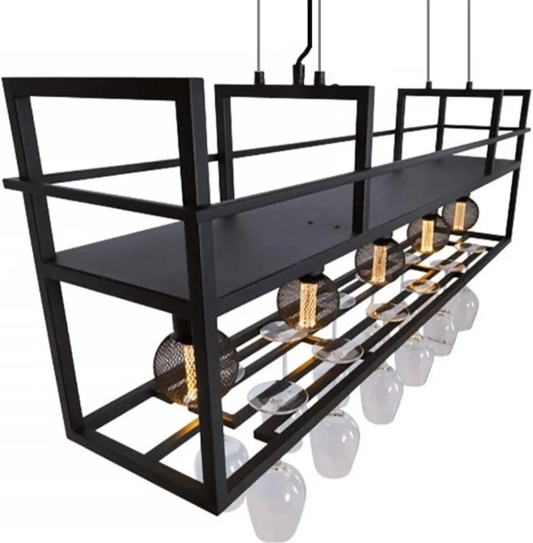 Freelight Barista Hanglamp 5 Lichts - 120cm - Zwart