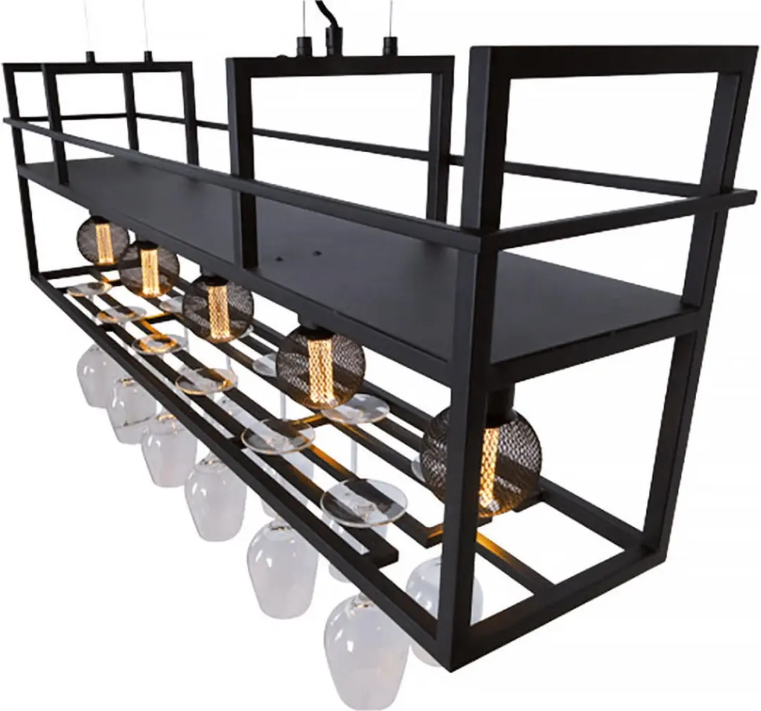 Freelight Barista Hanglamp 5 Lichts - 120cm - Zwart