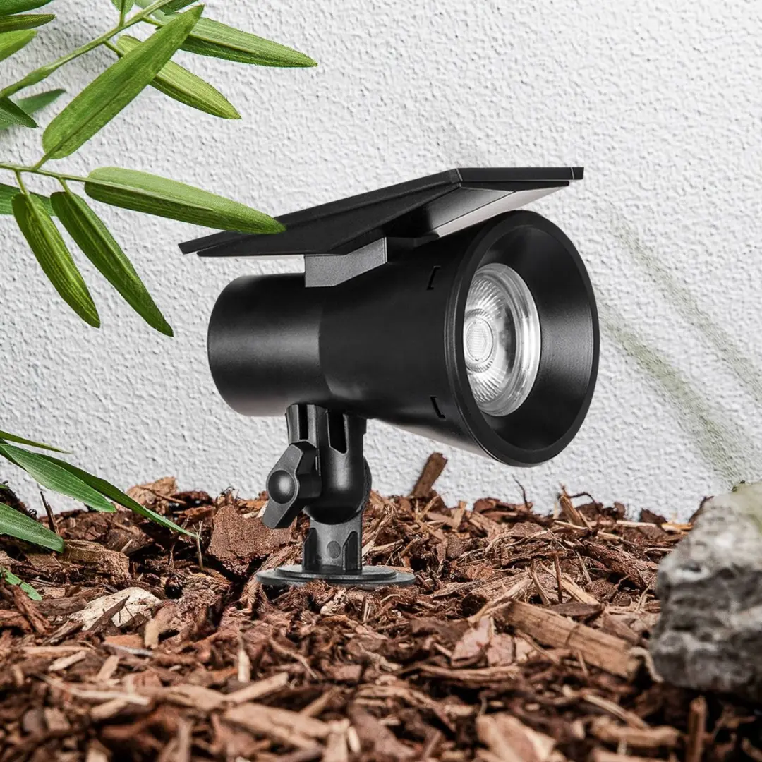 PRIOS Solar Buitenverlichting 1W - 1 Lichtpunt - Zwart - afbeelding 6 van 6