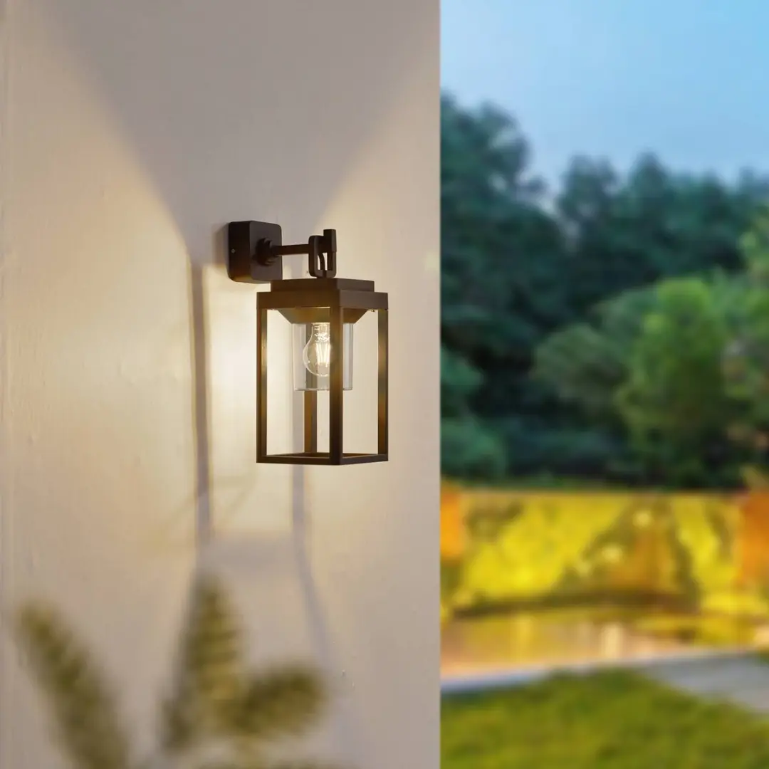 Lucande Wandlamp Buiten 1 Licht E27 - Zwart