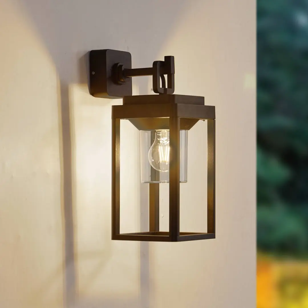 Lucande Wandlamp Buiten 1 Licht E27 - Zwart