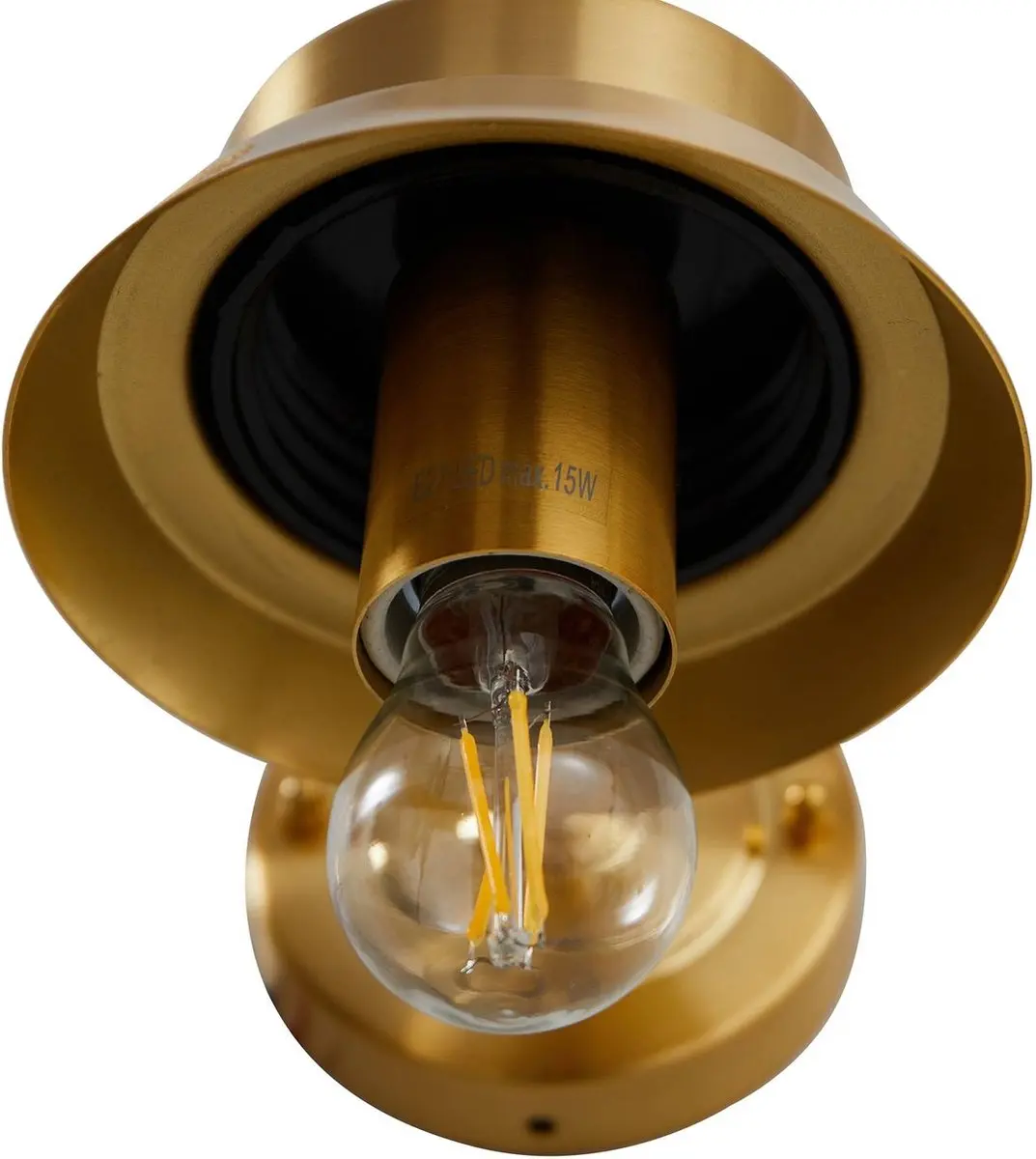 Lindby Wandlamp Buiten 1 Licht E27 - Roestvrij Staal - 31cm