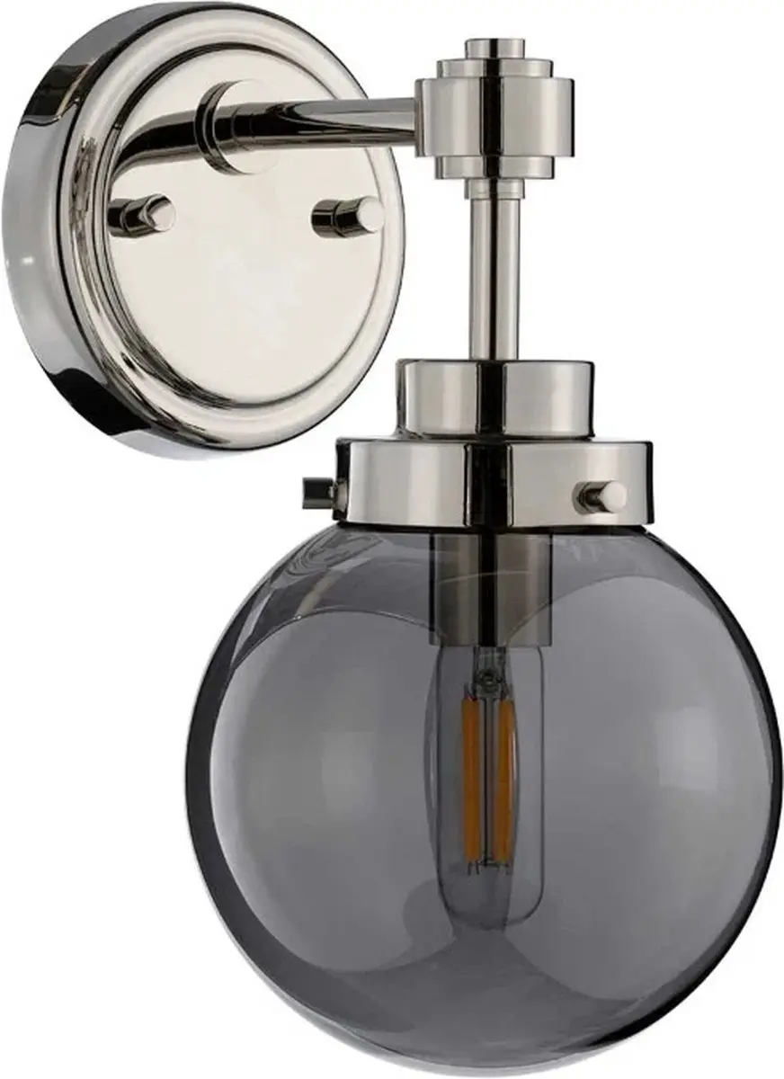 Elstead LED Wandlamp Kula E14 40W - Polished Nickel
