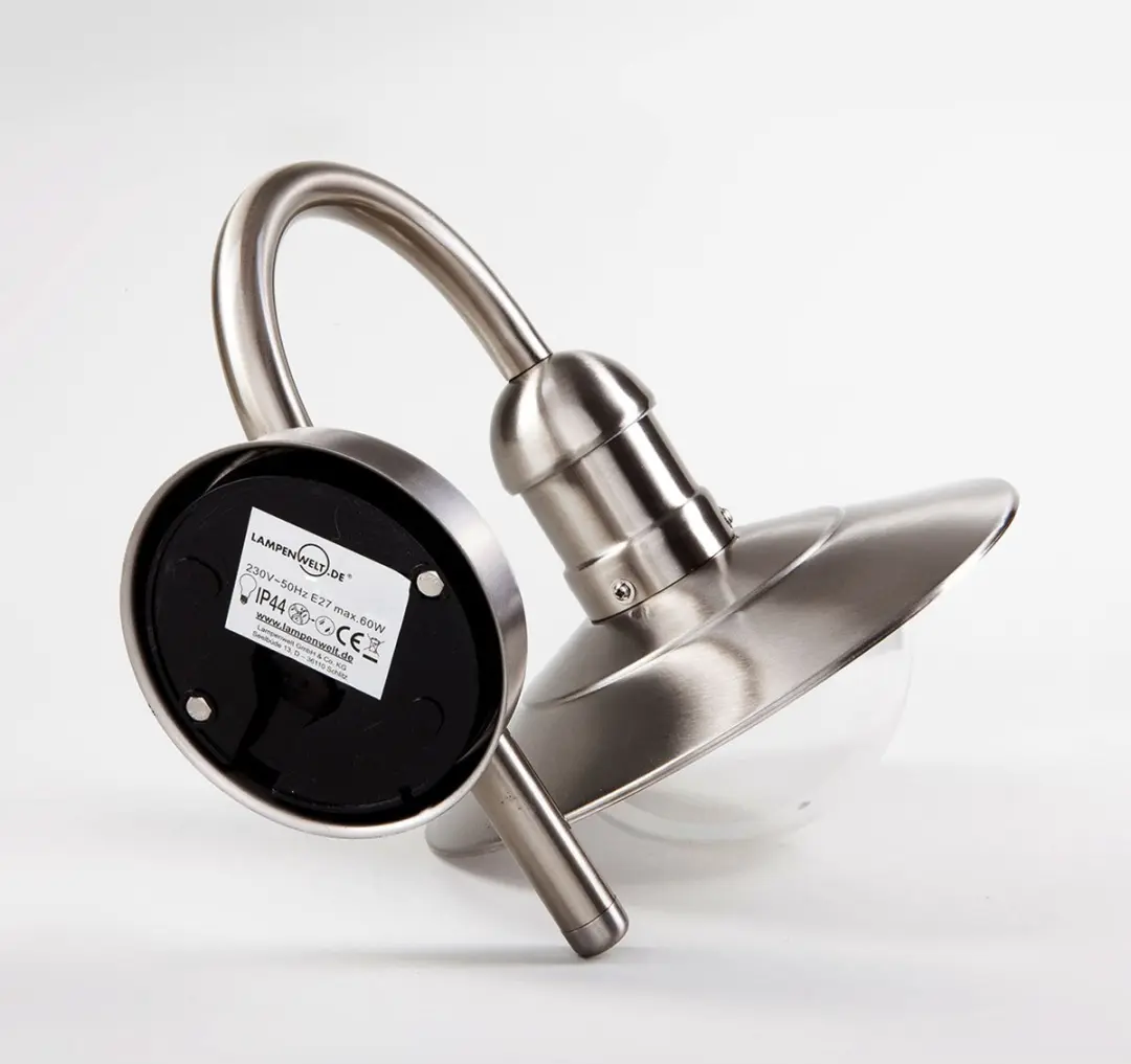 Lindby Wandlamp Buiten Roestvrij Staal 1 Licht E27 - afbeelding 6 van 6