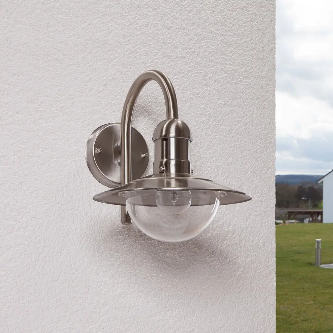 Lindby Wandlamp Buiten Roestvrij Staal 1 Licht E27