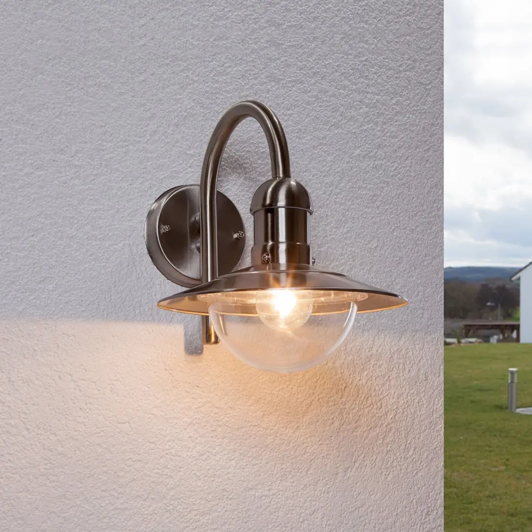 Lindby Wandlamp Buiten Roestvrij Staal 1 Licht E27