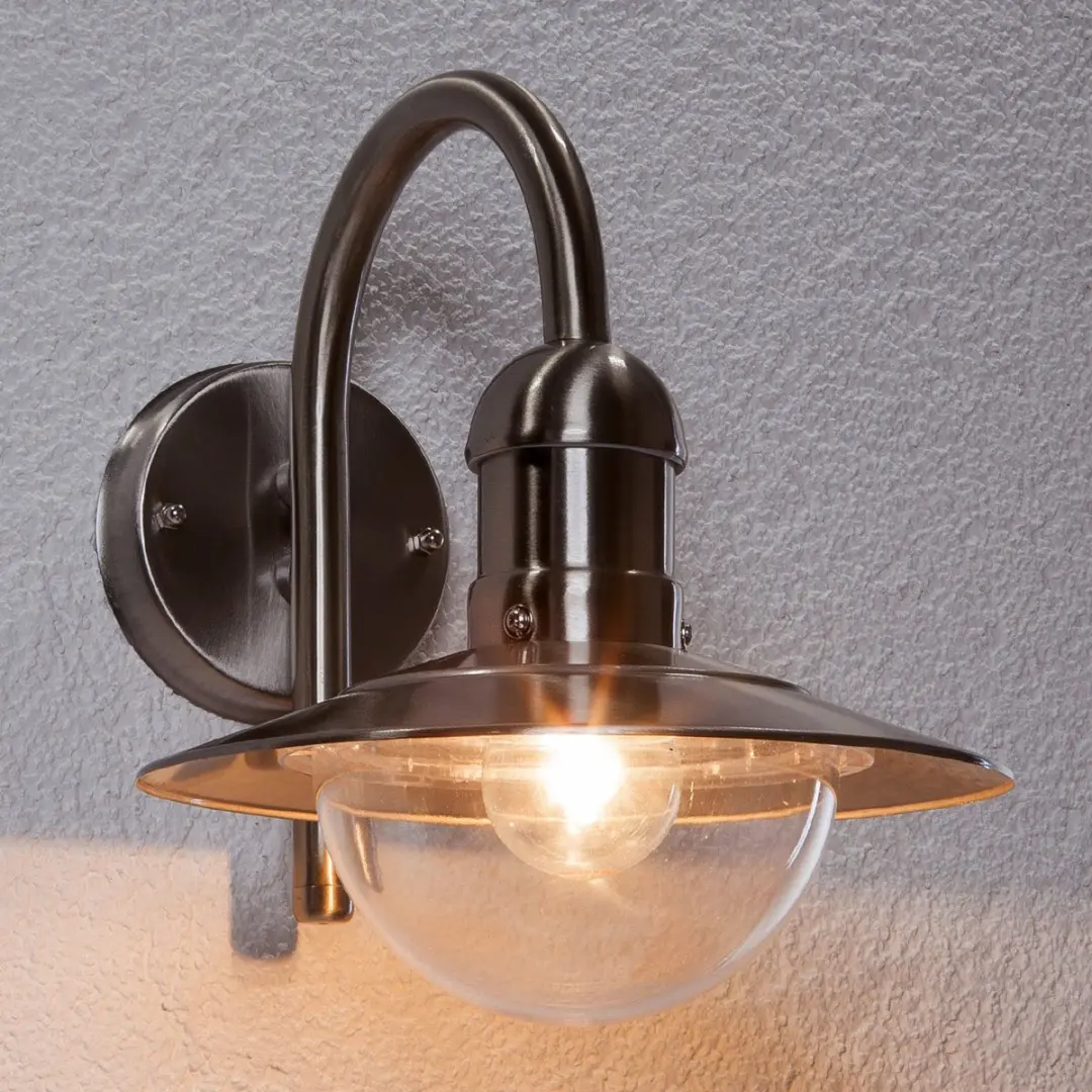 Lindby Wandlamp Buiten Roestvrij Staal 1 Licht E27
