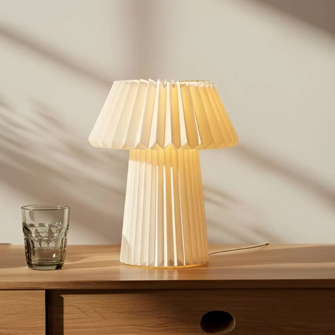 Lindby Tafellamp 1 Licht Papier - H37cm E14 Wit