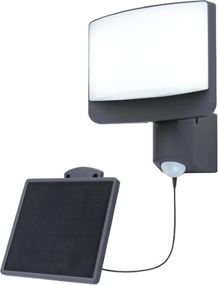 Lutec Sunshine Wandlamp Zonnepaneel 7W - Antracietgrijs